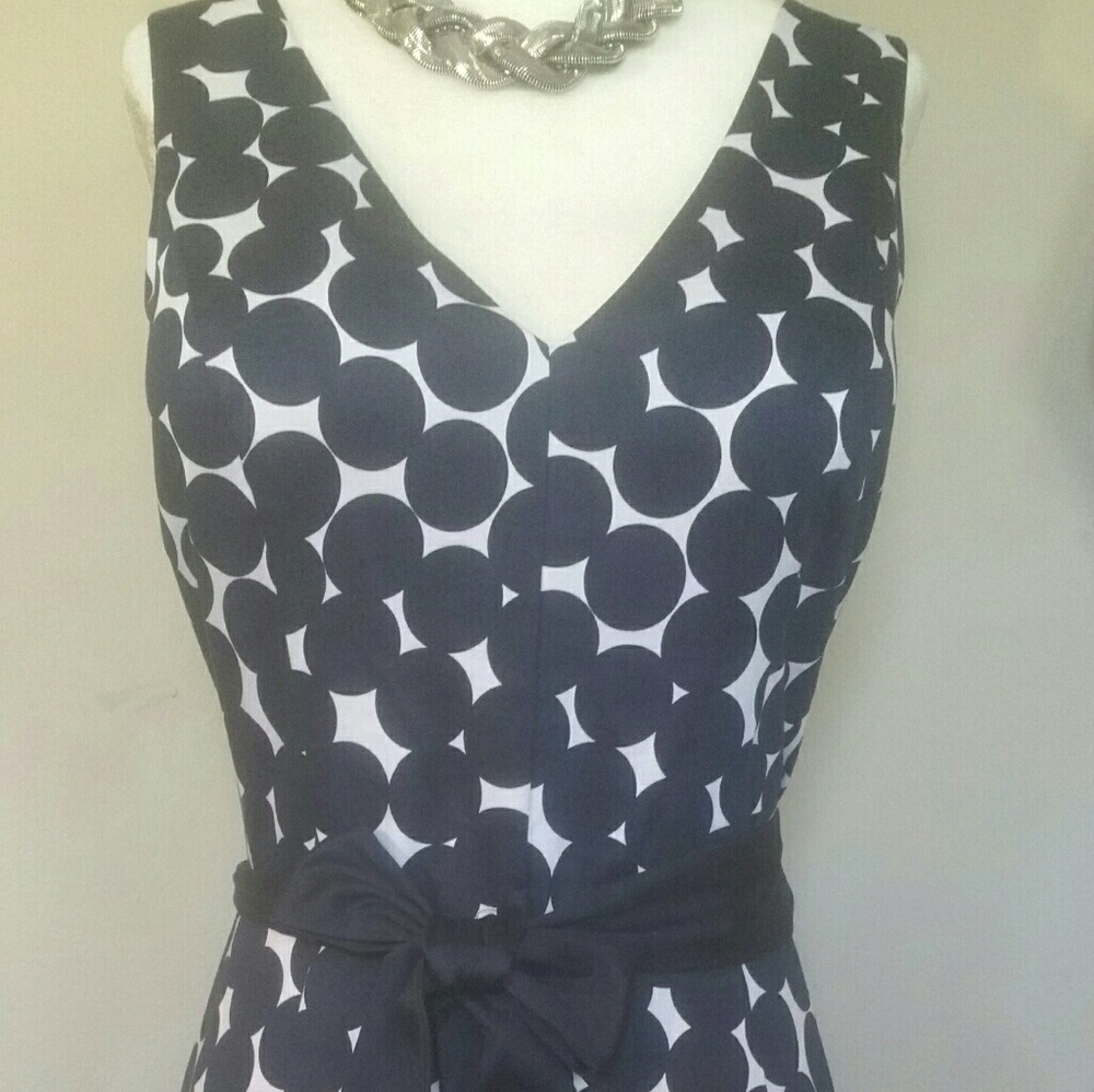 Summer Navy and white polka dot dress